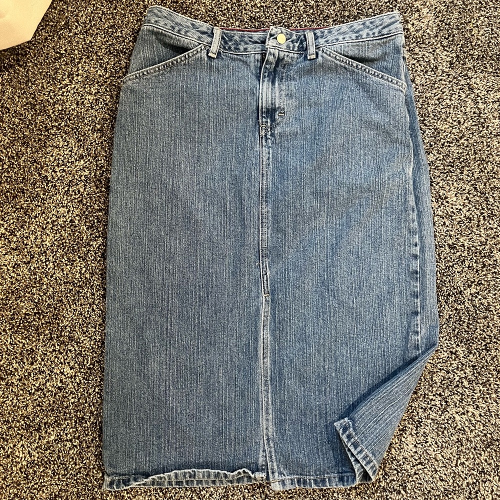 Tommy Hilfiger midi denim skirt